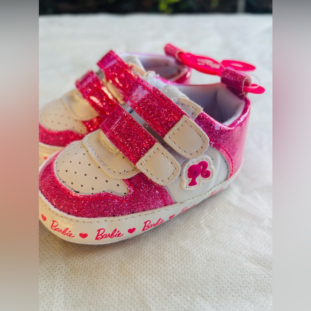 Barbie Sparkly Pink Baby Sneakers